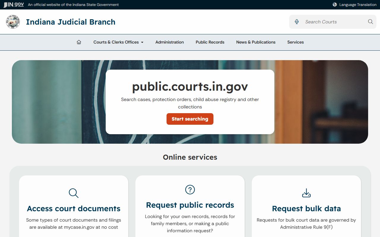 Miami County Clerk of Courts Indiana public records guidance