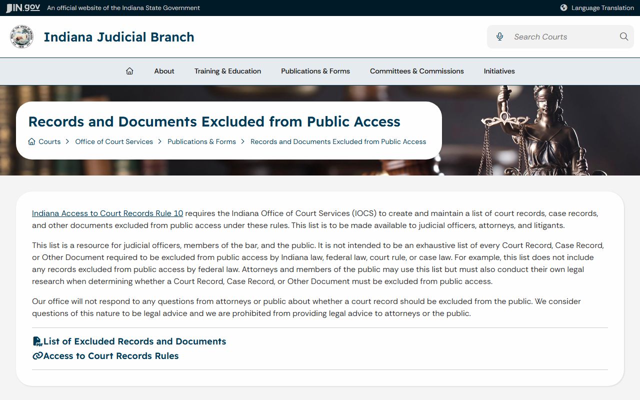 Miami County court records excluded records publication