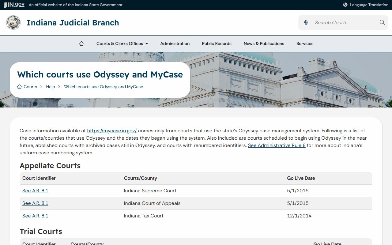Miami County court records Odyssey court coverage