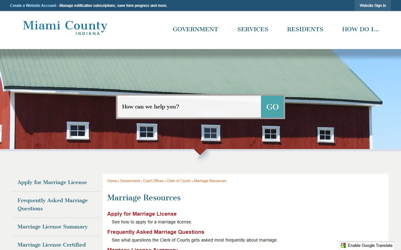 Miami County marriage records marriage resources page