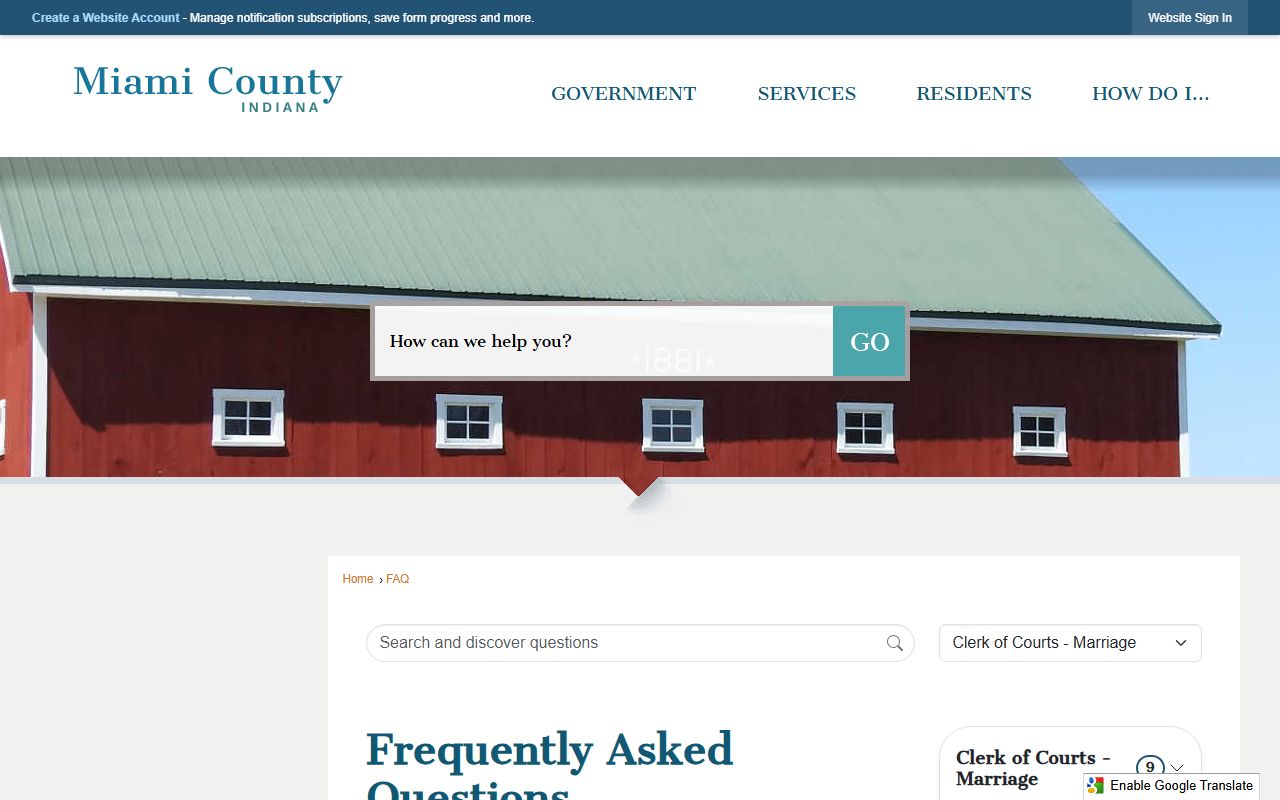 Miami County marriage records marriage FAQ